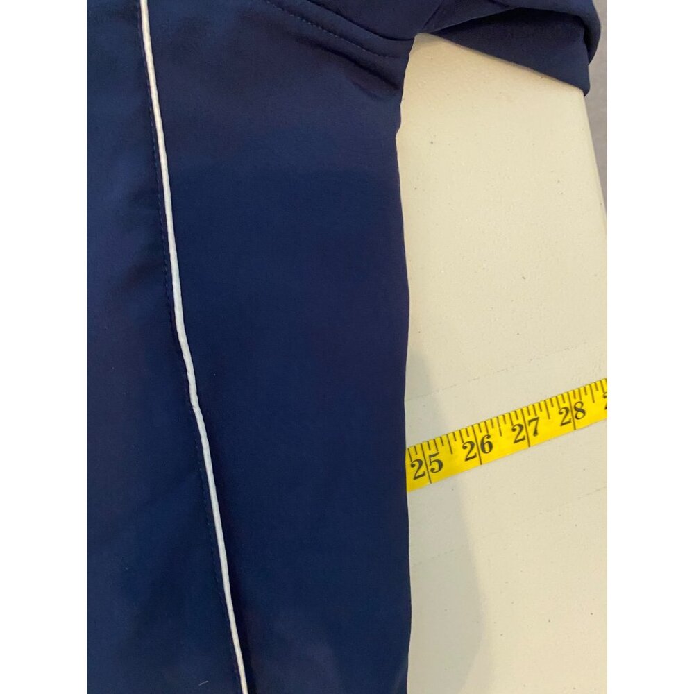 Michigan Blue Collegiate Jacket Campus Drive Full Zip Striped Collar Large - Picture 7 of 8